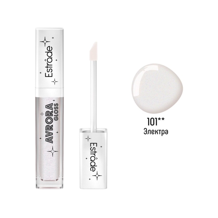 Блеск для губ Estrâde Avrora, мерцающий, оттенок 101 - Фото 1