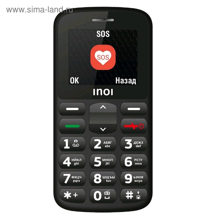 Сотовый телефон INOI 107B, 1,7", 2 sim, 32Мб, microSD, 0.1 Мп, 600 мАч, чёрный - Фото 1