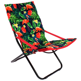 Кресло-шезлонг HHK4Р/F, р. 85 x 64 x 86 см, принт с фламинго