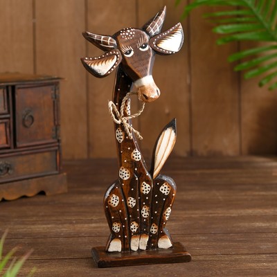 Сувенир на подставке «Коровка», 10×5×31 см, дерево