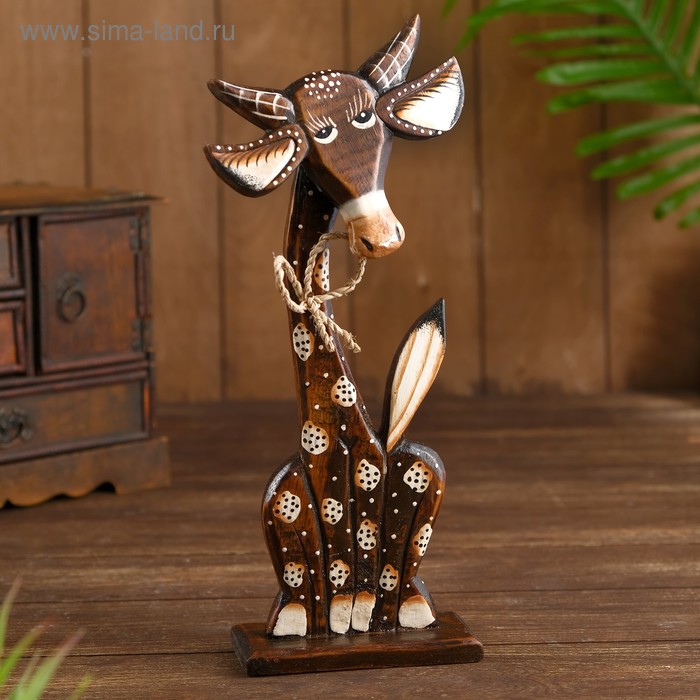 Сувенир на подставке «Коровка», 10×5×31 см, дерево - Фото 1