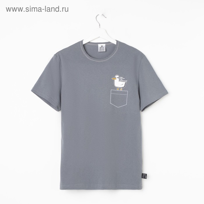 Футболка "Чайка", р. 50 (L), серый - Фото 1