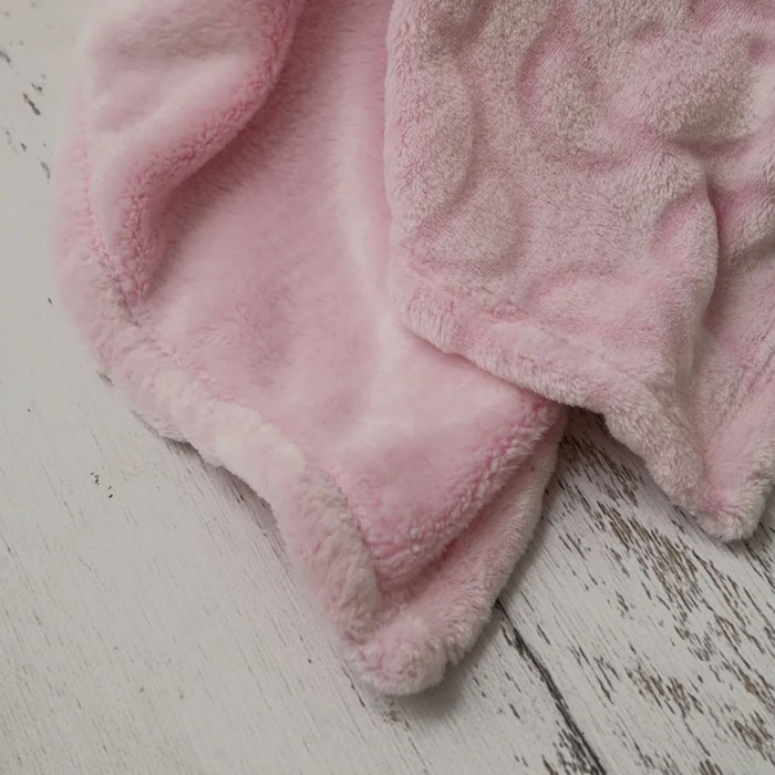 Плед-покрывало, размер 100 × 140 см, принт мишки, розовый - фото 1885033794