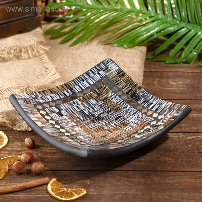Тарелка декоративная "Вардина" керамика 20х20х5 см - Фото 1