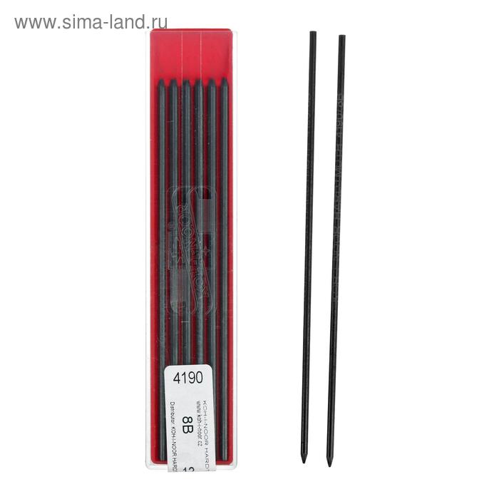 Грифели для цанговых карандашей Koh-I-Noor 4190/08 В, 2,0 мм, 12 штук в упаковке - Фото 1