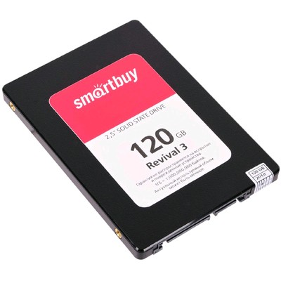 Накопитель SSD SmartBuy Revival3 SB120GB-RVVL3-25SAT3, 120Гб, SATA-III, 2,5", 3D TLC