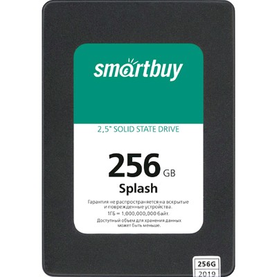 Накопитель SSD SmartBuy Splash  SBSSD-256GT-MX902-25S3, 256Гб, SATA-III, 2,5", 3D TLC