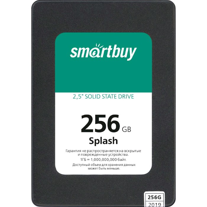 Накопитель SSD SmartBuy Splash  SBSSD-256GT-MX902-25S3, 256Гб, SATA-III, 2,5