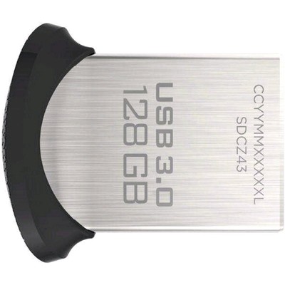 Флешка USB 3.0 SanDisk Cruzer Ultra Fit SDCZ430-128G-G46, 128Гб, чёрный