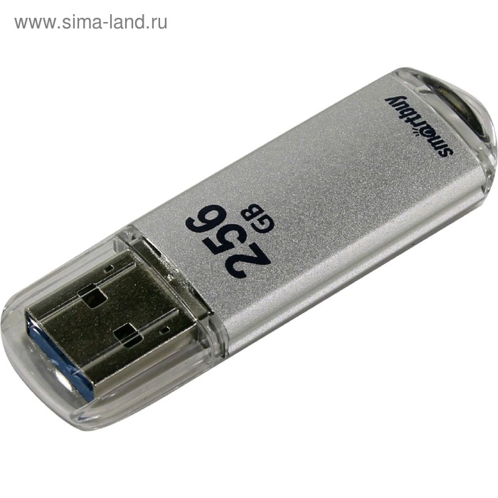 Флешка USB 3.0 SmartBuy V-Cut Silver SB256GBVC-S3, 256Гб, серебристый - Фото 1