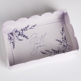Коробка подарочная с PVC-крышкой, кондитерская упаковка «Just for you», 20 х 30 х 8 см