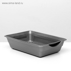 Туалет глубокий с сеткой 36×25×9 см, серый - Фото 3