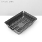 Туалет глубокий с сеткой 36×25×9 см, серый - Фото 5