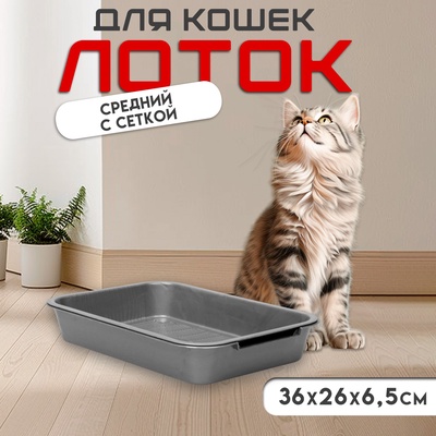 Туалет перламутровый средний с сеткой 36×26×6.5 см, серебро