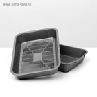 Туалет перламутровый средний с сеткой 36×26×6.5 см, серебро - Фото 5