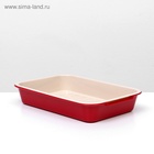 Туалет средний с сеткой 36×26×6.5 см, бежевый/красный - Фото 3