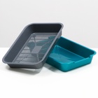 Туалет средний с сеткой 36×26×6.5 см, серый/бирюзовый - Фото 6