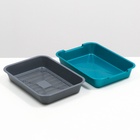 Туалет средний с сеткой 36×26×6.5 см, серый/бирюзовый - Фото 7