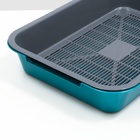 Туалет средний с сеткой 36×26×6.5 см, серый/бирюзовый - Фото 5