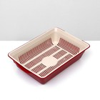 Туалет глубокий с сеткой 36 х 25 х 9 см, бежевый - Фото 3