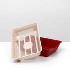 Туалет глубокий с сеткой 36 х 25 х 9 см, бежевый - Фото 4