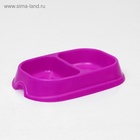 Миска 2×200 мл, пурпурная - Фото 2