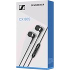 Наушники Sennheiser CX 80S вакуумные, с микрофоном, проводные, чёрные - Фото 3