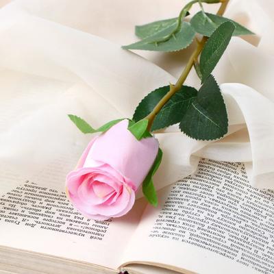 Цветы искусственные "Бутончик розы" 5х50 см, розовый