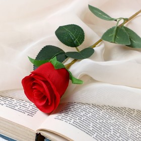 Цветок искусственный "Бутончик розы" 5х50 см, красный
