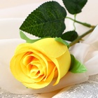 Цветы искусственные «Бутончик розы», 5×50 см, жёлтые 4738233