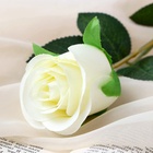 Цветок искусственный "Бутончик розы" 5х50 см белый - фото 809114489