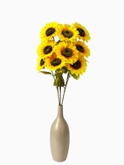 Цветы искусственные «Три подсолнуха», 15×90 см  (артикул 4738237)  большой выбор товаров оптом и в розницу по низким ценам с доставкой
