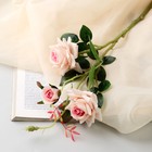 Цветы искусственные "Розы с шипами" 8х40 см, персиковый - фото 9001422