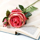 Цветы искусственные "Роза Трио" 10х65 см, розовый - фото 318332868