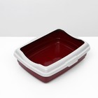 Лоток большой с бортиком Atlantis «Стандарт», 43×33×12.5 см, красный - Фото 3