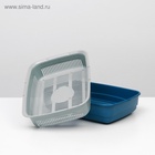 Лоток большой с сеткой и бортиком Atlantis «Стандарт», 43×33×12.5 см, синий - Фото 6