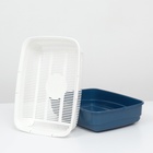 Лоток большой с сеткой Atlantis «Стандарт», 42×31×10 см, синий - Фото 5