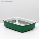 Лоток большой с сеткой Atlantis «Стандарт», 42×31×10 см, зеленый - Фото 2