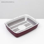 Лоток большой с сеткой Atlantis «Стандарт», 42×31×10 см, красный - Фото 4