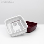 Лоток большой с сеткой Atlantis «Стандарт», 42×31×10 см, красный - Фото 5