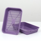 Туалет средний с сеткой 36×26×6.5 см, фиолетовый - Фото 5