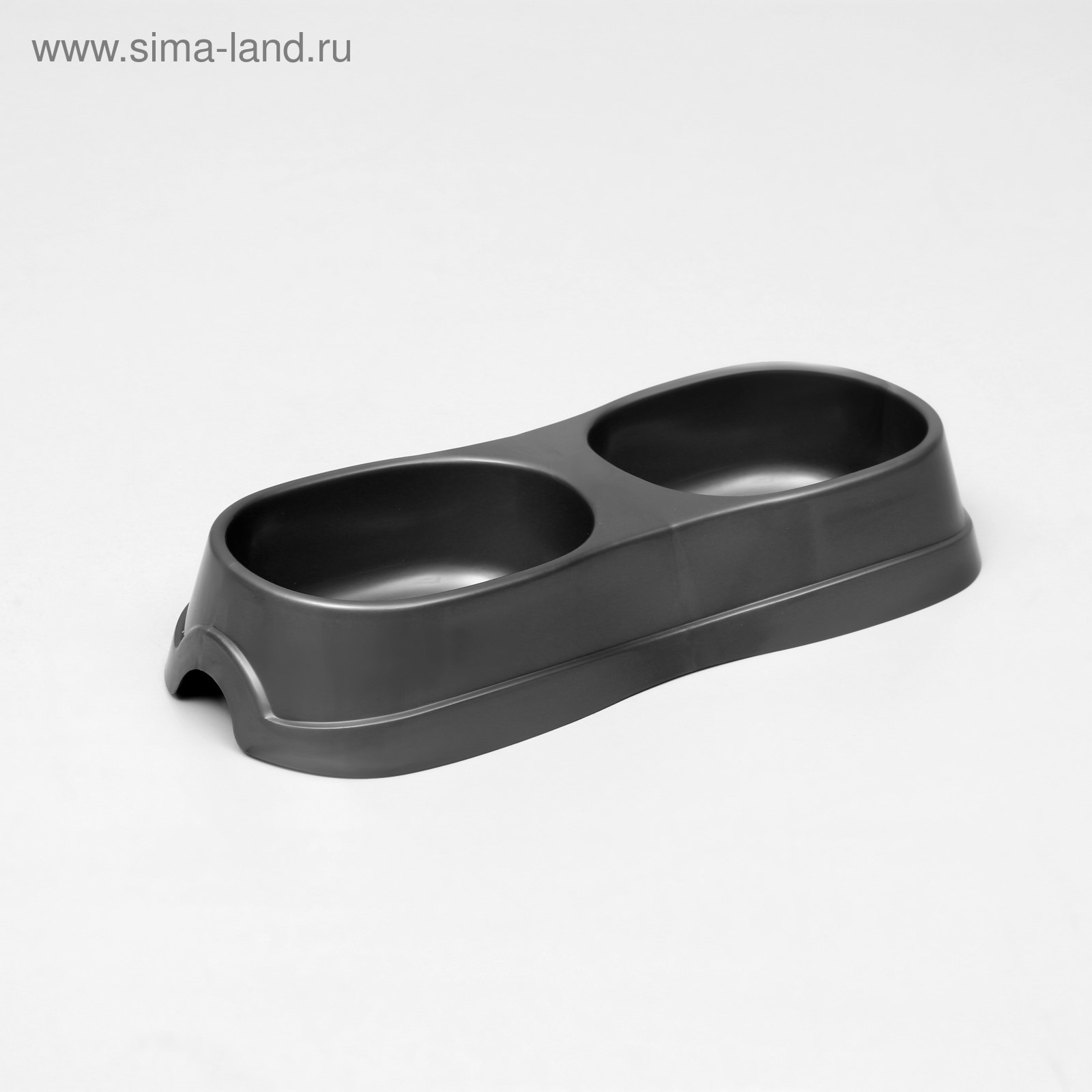 Миска двойная 2 х 200 мл, 28 х 12,5 х 5 см, серебро (5040686) - Купить ...