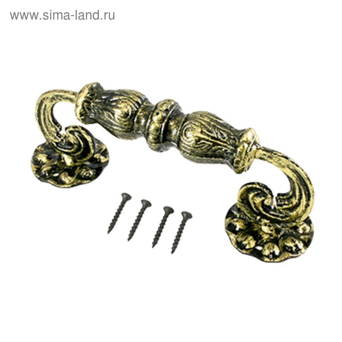 Ручка-скоба «Белгород» Ажур 180 мм, цвет золото - Фото 1