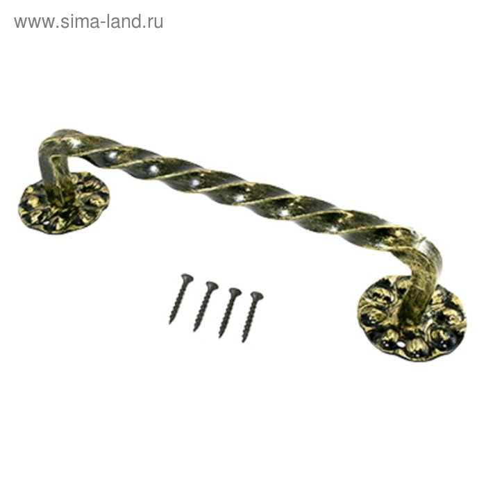 Ручка-скоба «Белгород» Витая 240 мм, цвет золото - Фото 1