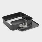 Форма для выпечки Доляна «Элин. Квадрат», 26×26 см, съёмное дно, антипригарное покрытие, цвет чёрный - Фото 4