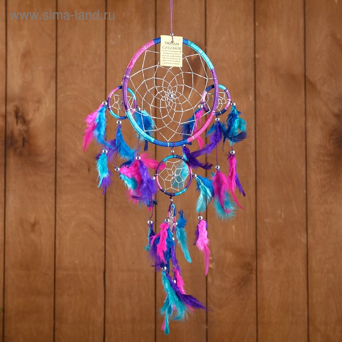 Ловец снов «Пять колец», 25×0.5×50 см, разноцветный - Фото 1