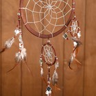 Ловец снов "Пять колец" коричневый 25х0,5х50 см 4584164 - фото 16532549