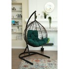Подвесное кресло «Бароло», капля, цвет коричневый, подушка зелёная, стойка - Фото 4
