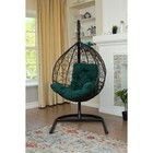 Подвесное кресло «Бароло», капля, цвет коричневый, подушка зелёная, стойка - Фото 6