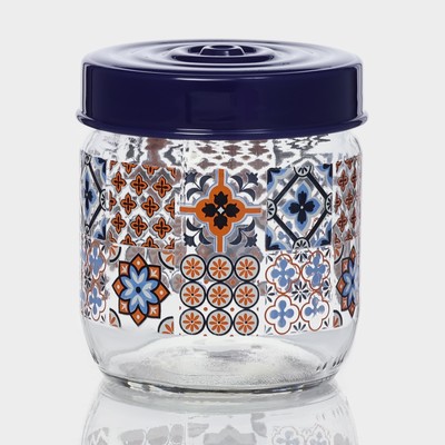 Банка для сыпучих «Мозаика», 425 мл, стекло